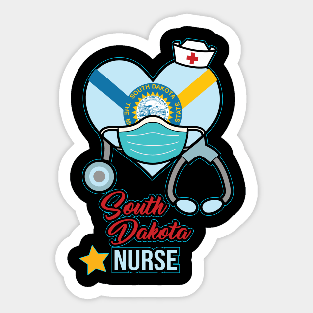 South Dakota Nurse - Love RN LPN CNA State Nursing Gift Sticker by ScottsRed